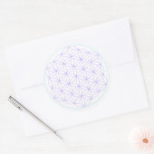 Sticker Flower of Life watervitalizer ラウンドシール (封筒)