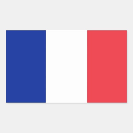 Sticker "Franse vlag". 長方形シール (正面)