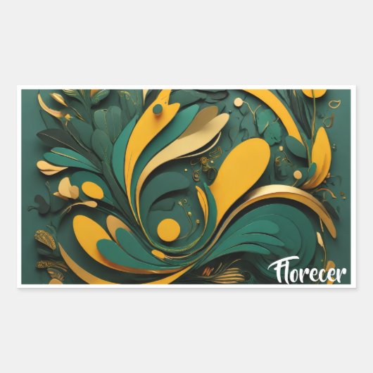 Sticker Grande Arte Biodiversidad Viva 長方形シール (正面)