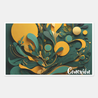 Sticker Grande Arte Biodiversidad Viva Conexión 長方形シール