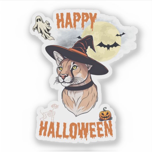 sticker halloween animals シール (正面)