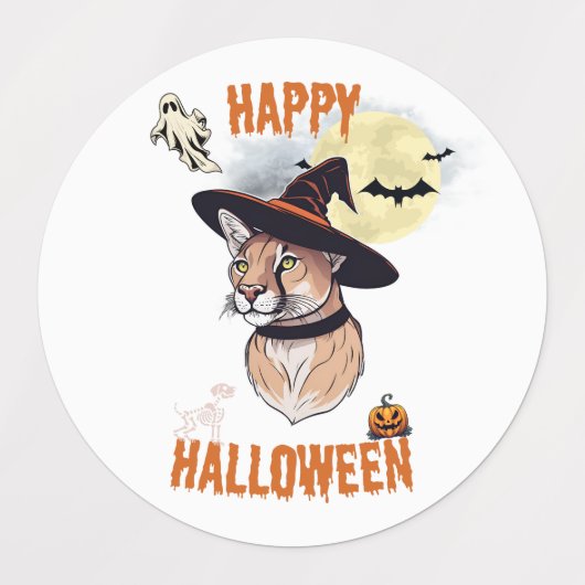 sticker halloween animals ラベル (デザイン2)