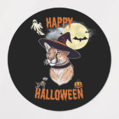 sticker halloween animals ラベル (デザイン1)