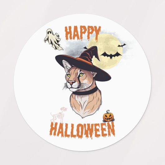 sticker halloween animals ラベル (デザイン2)