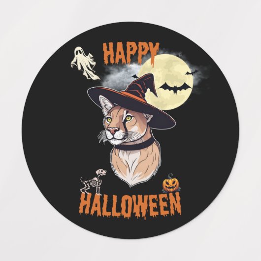 sticker halloween animals ラベル (デザイン1)
