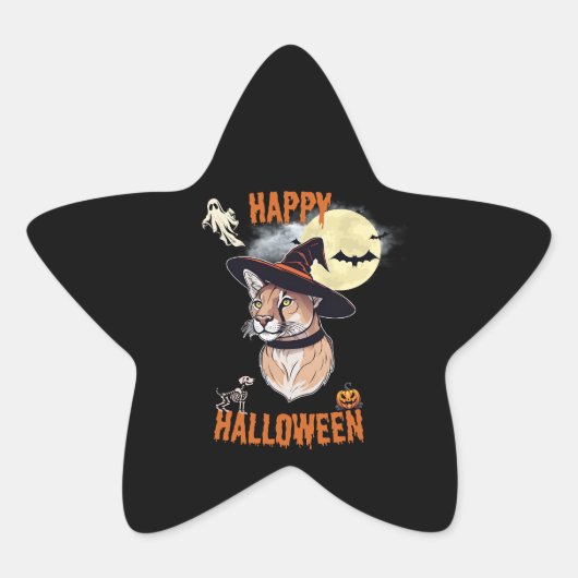 sticker halloween animals 星シール (正面)