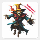 Sticker halloween scarecrow スクエアシール (正面)