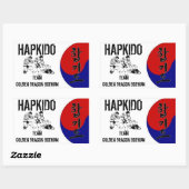 Sticker Hapkido Team 長方形シール (シート)