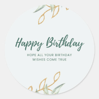Sticker happy birthday  ラウンドシール