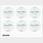 Sticker happy birthday ラウンドシール (シート)