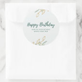 Sticker happy birthday ラウンドシール (バッグ)