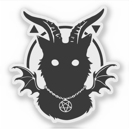 Sticker - "Horned Cat" シール (正面)