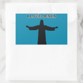 Sticker i love jesus 長方形シール (バッグ)