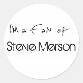 Sticker: I'm a Fan of Steve Merson ラウンドシール