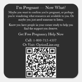 Sticker: I'm Pregnant - Now What? Square Sticker スクエアシール
