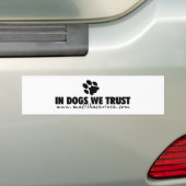 Sticker  "In Dogs We Trust" バンパーステッカー (車上)