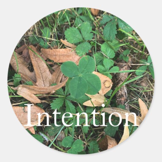 Sticker 'Intention' ラウンドシール (正面)