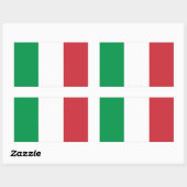 Sticker "Italiaanse vlag". 長方形シール (シート)