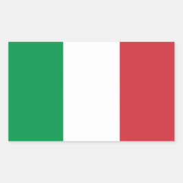 Sticker "Italiaanse vlag". 長方形シール