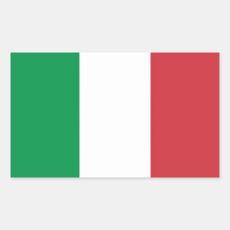 Sticker "Italiaanse vlag". 長方形シール