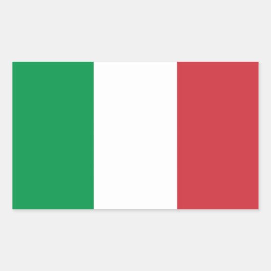 Sticker "Italiaanse vlag". 長方形シール (正面)