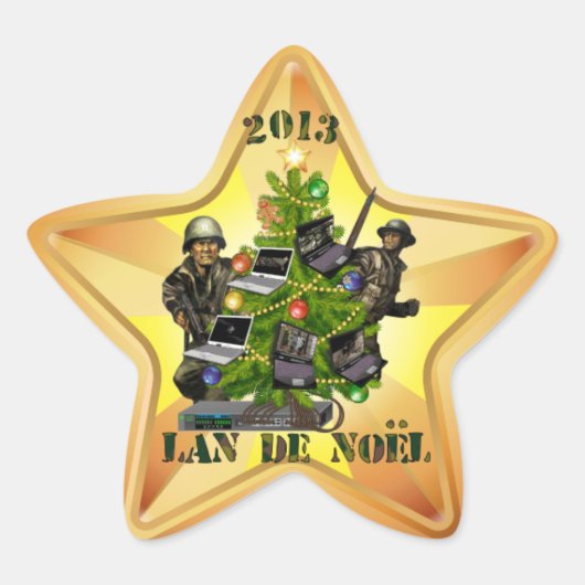 sticker LAN de Noël 2013 星シール (正面)