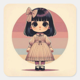 Sticker “Léonie - La Petite Muse Rétro スクエアシール