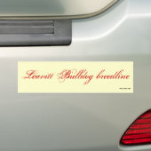 Sticker Leavitt breedline バンパーステッカー (車上)