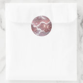 Sticker – Luxury Quartz Pink Celestial Moon ラウンドシール (バッグ)