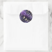 Sticker – Luxury Royal Amethyst Celestial ラウンドシール (バッグ)