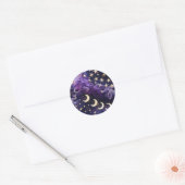 Sticker – Luxury Royal Amethyst Celestial ラウンドシール (封筒)