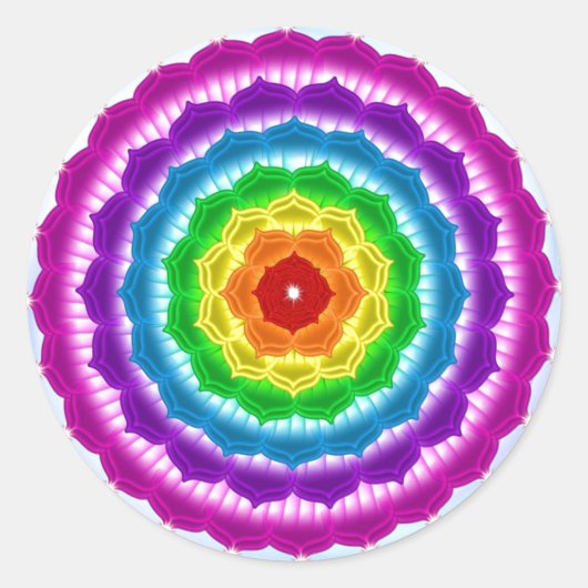 Sticker mandala Chakra ラウンドシール (正面)