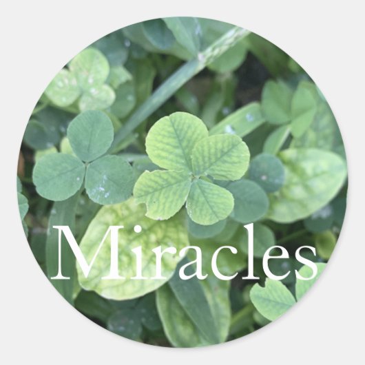 Sticker 'Miracles' ラウンドシール (正面)