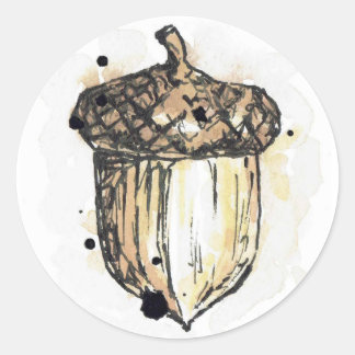 Sticker mit einer Eichel ラウンドシール