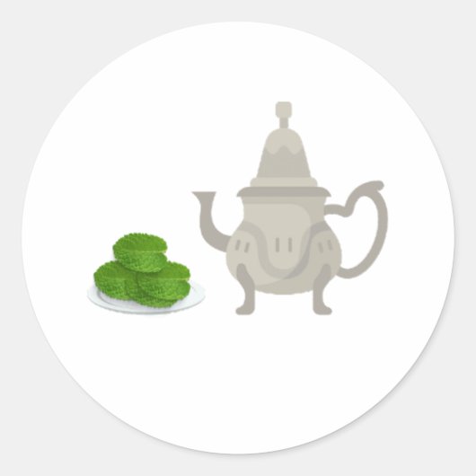 STICKER MOROCCAN BERRAD OF TEA ラウンドシール (正面)