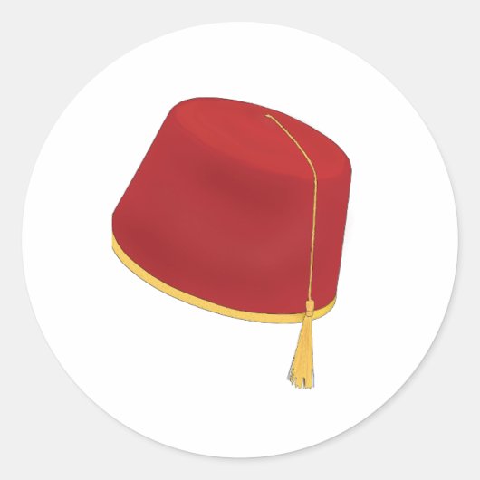 Sticker Moroccan Hat ラウンドシール (正面)