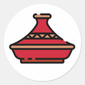 Sticker Moroccan Tajine ラウンドシール (正面)