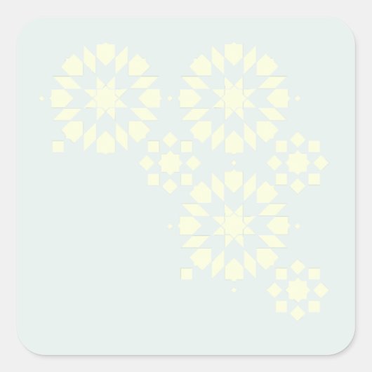 Sticker Moroccan Zelij* Ceramic スクエアシール (正面)