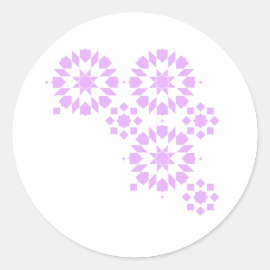 Sticker Moroccan Zelij* Ceramic ラウンドシール (正面)