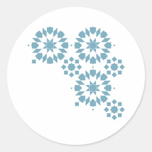 Sticker Moroccan Zelij* Ceramic ラウンドシール (正面)