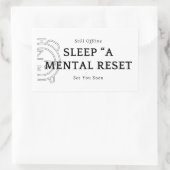 Sticker Motivational Sleep A Mental Reset 長方形シール (バッグ)