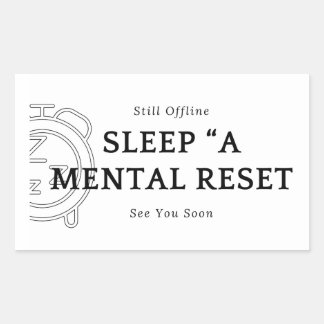 Sticker Motivational Sleep A Mental Reset 長方形シール