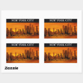 Sticker new york city Manhattan 長方形シール (シート)