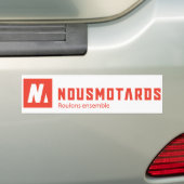 Sticker Nousmotards Rectangle バンパーステッカー (車上)