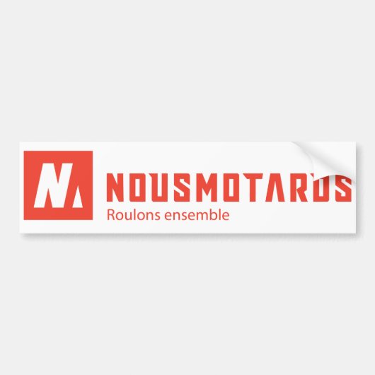 Sticker Nousmotards Rectangle バンパーステッカー (正面)