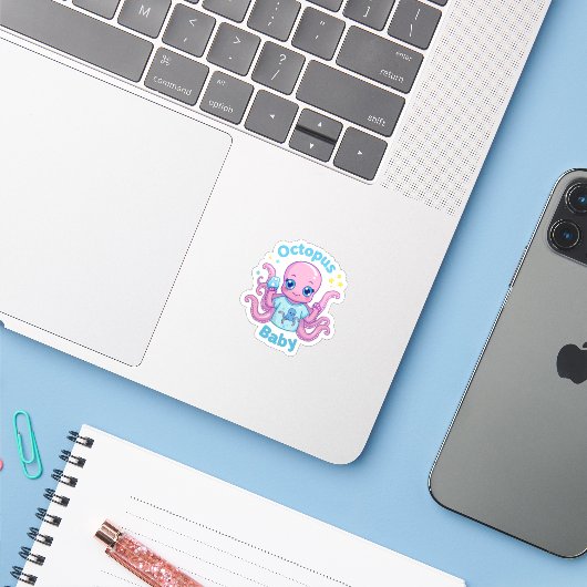 Sticker  Octopus Baby  シール (ノートパソコンとiPhone)