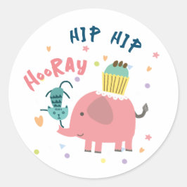 Sticker olifant ラウンドシール