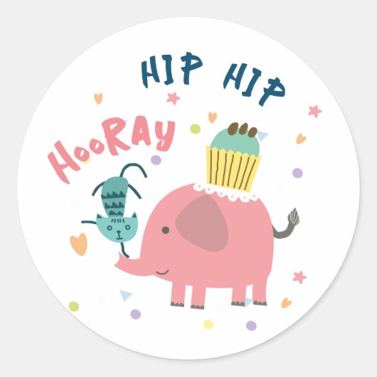 Sticker olifant ラウンドシール (正面)