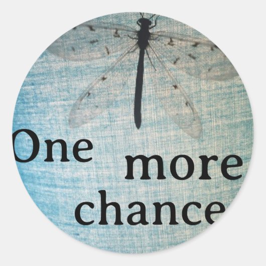 Sticker 'one more chance' ラウンドシール (正面)