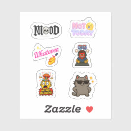 Sticker pack - 5 cool text emoji stickers シール